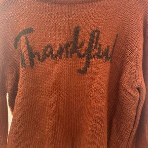 Wooden Ships Rust 'Thankful' Sweater M/L